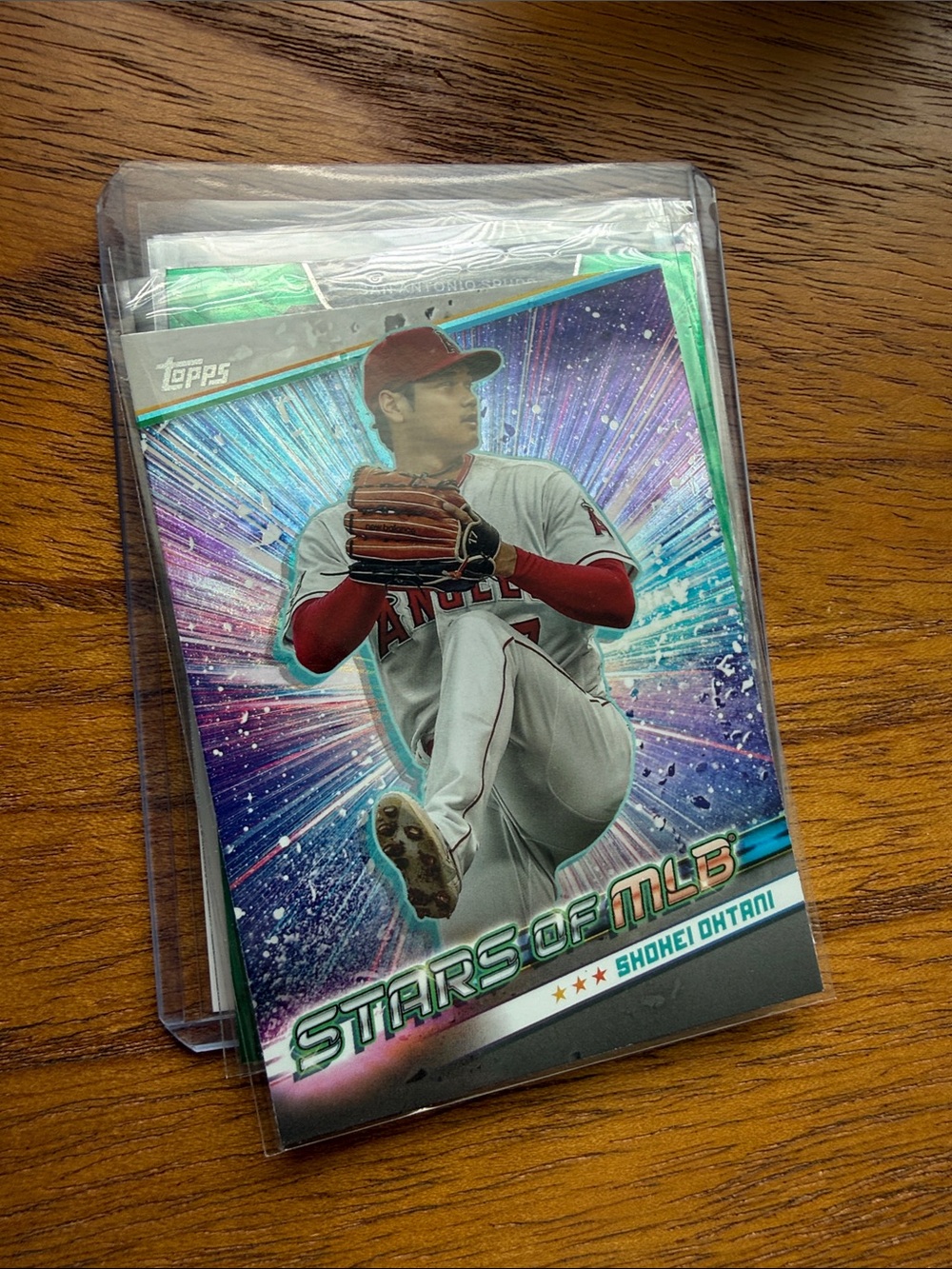 Shohei ohtani Topps Purple and Blue Holographic Baseball Insert